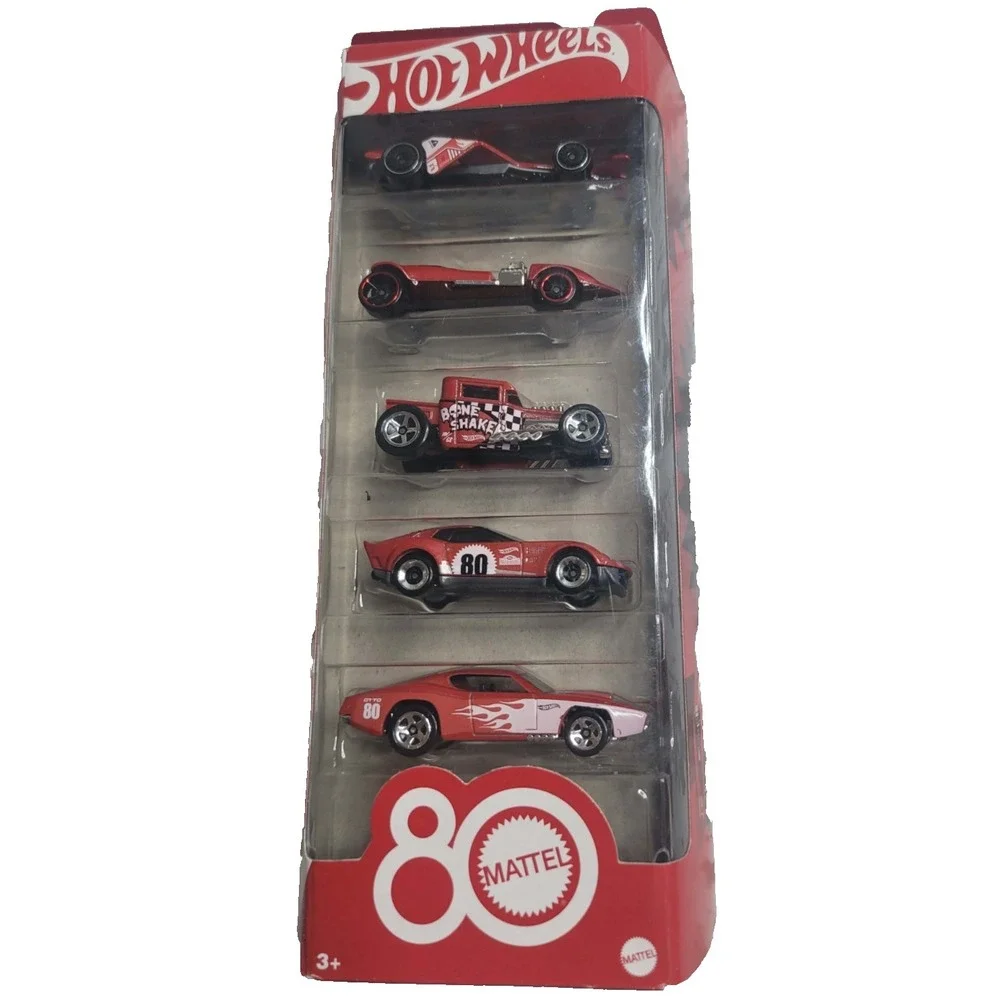 New Hot Wheels 80TH Anniversary 5‎ Pack Cars Set 1:64 Mattel Collectible